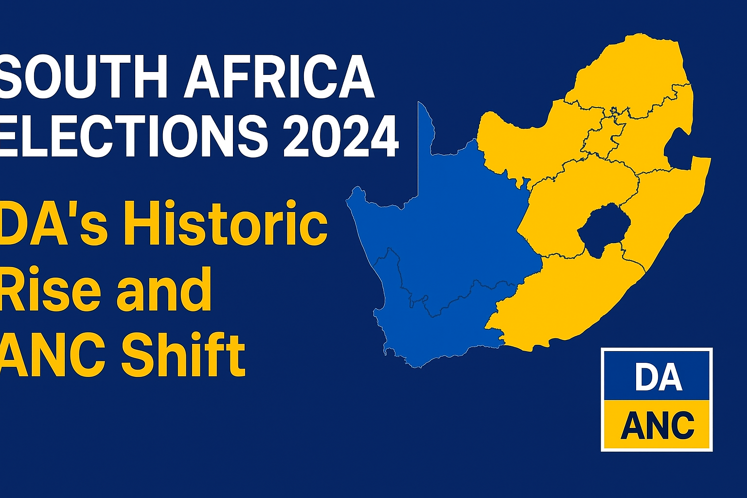 South Africa elections 2024 showing DA victory over ANC