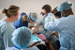 Ghana Mercy Ships surgeons performing life-saving surgery