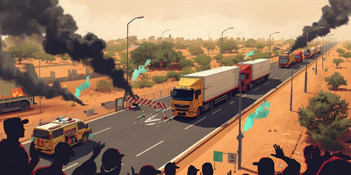 Senegal Mali trade: 5 trucks devastatingly destroyed in militant blockade chaos