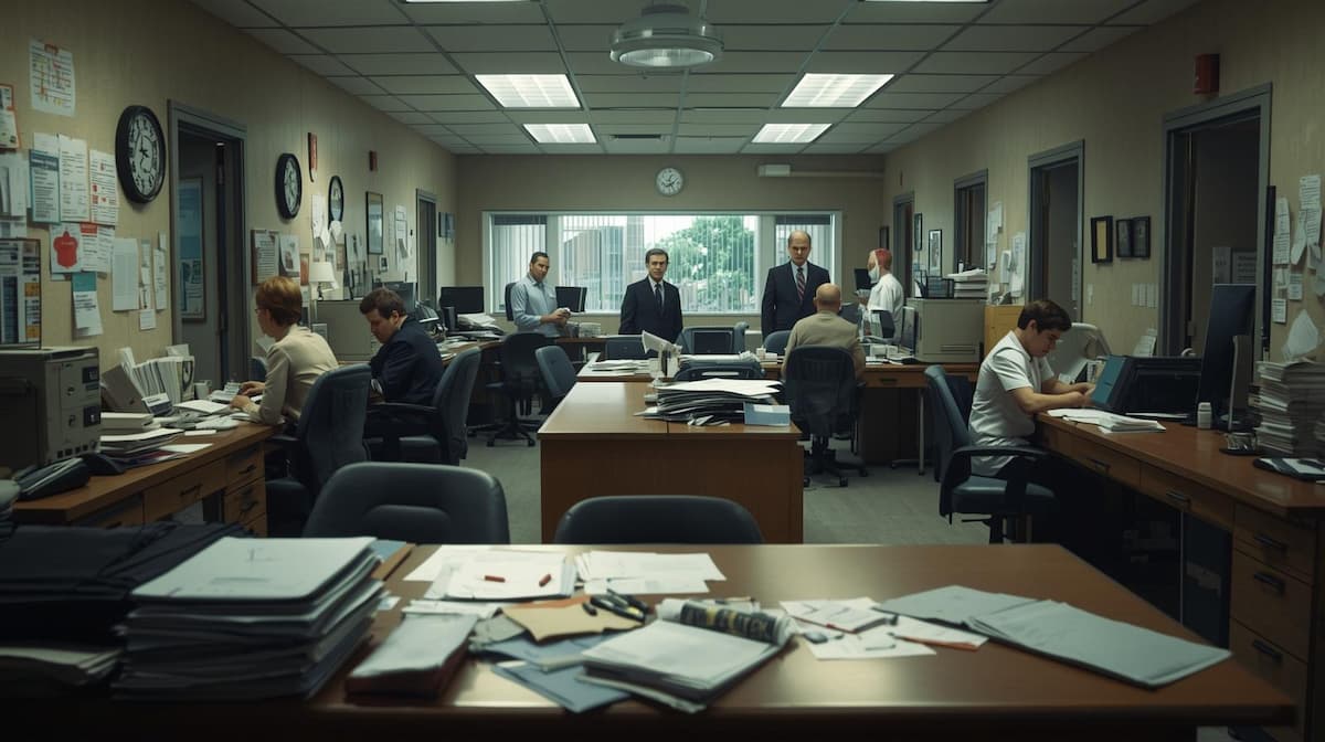 Tembisa Hospital Corruption scenario showing hospital staff in a tense environment with visible signs of fraudulent activity